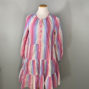 J. Crew button up dress pastel strip